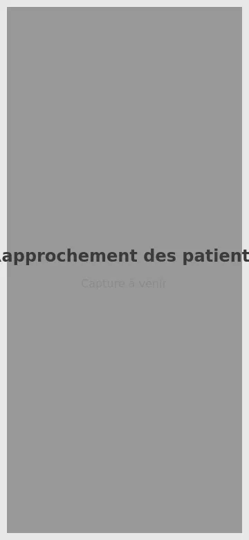 Écran de revue de l’import, avec les patients reconnus et non reconnus, et les actions pour confirmer ou corriger un rapprochement